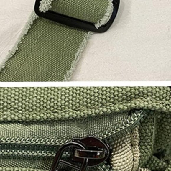 Women's Canvas Bag Crossbody Bag Casual Hobo Bag Large Shoulder Bag Shopping Bag - Picture 5 of 6